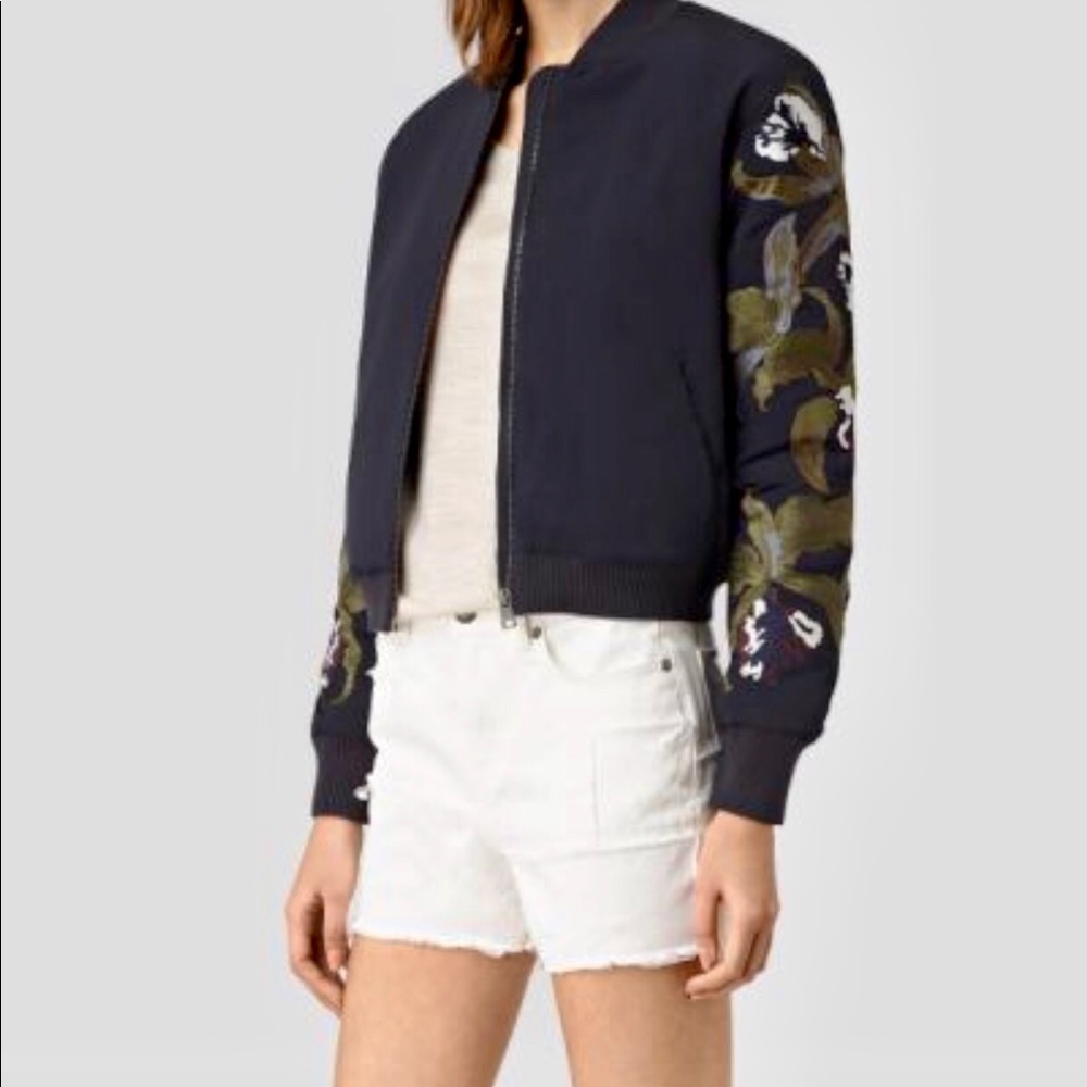 All Saints Anya Bomber Jacket - size 6